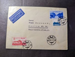 1939 Norway Airmail Cover Narvik to Berlin SO36 Franz Rosenow