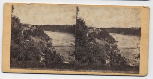 1860s stereoview card scenery of the niagara with 2ct revenue r14c [6512.13]