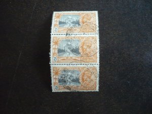 Stamps - India - Scott# 146 - Used Strip of 3 Stamps