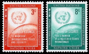 United Nations-New York 1957 Sc 55-56 MLH Peace & Security