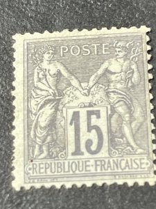 FRANCE # 80-MINT/NO GUM---GRAY LILAC---SINGLE----1876