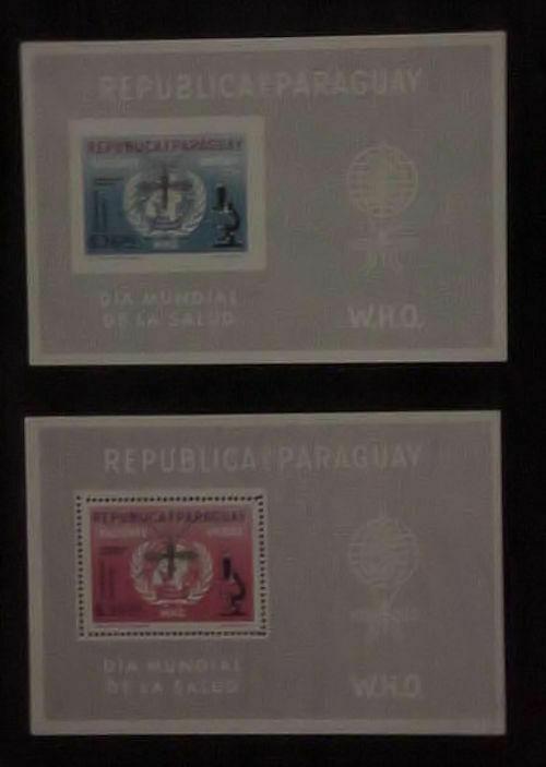 MALARIA MOSQUITO  2 SHEETLET  IMPERF & PERF  PARAGUAY  MINT NH