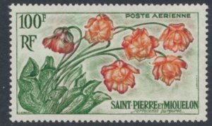 St Pierre & Miquelon  SC#  C24 MVLH  Flowers   see details & scans