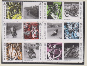 Isle of Man 2018  British Motorbikes  set of 12  - U/Mint