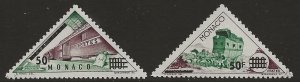 Monaco 380/390  1956  set 2  pairs fvf  mint hinged