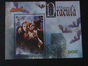 IRELAND-CENTENARY OF DRACULA-BRAM STOKER-FAMOUS MOVIE MNH-S/S-VERY FINE