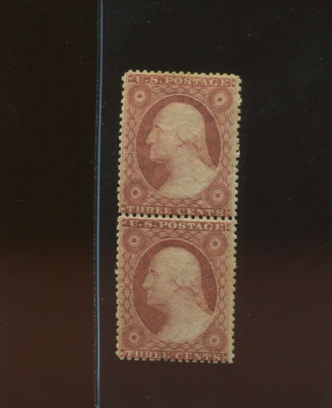26A Washington Mint Pair of 2 Stamps (one stamp NH!) with PF Cert (Bz 343)