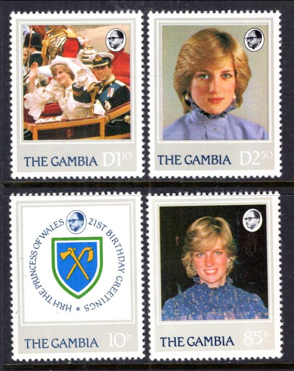 Gambia 447-450 Princess Diana MNH VF