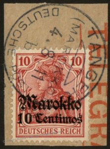 Germany 1911 TANGER b Tangiers Morocco Marokko USED 102534