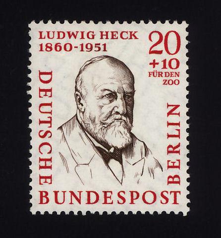 Berlin Sc# 9NB19  20 + 10pf Ludwig Heck, zoologist MNH