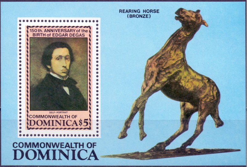 Dominican Republic. 1984. bl92. Edgar Degas. MNH.