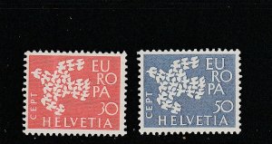 Switzerland  Scott#  410-411  MNH  (1961 Europa)