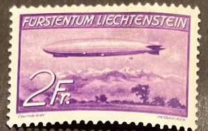 Liechtenstein Scott# C16 Zeppelin stamp MLH