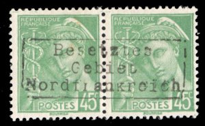 German WWII Occupation, France #Mi. 14II Cat€2,500 (for never hinged), 1940...