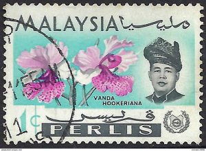 MALAYSIA PERLIS 1965 1c Multicoloured SG41 Used