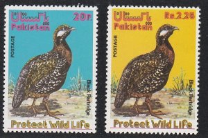 Pakistan # 387-388, Protect Wild Life - Black Partridge Mint NH, 1/2 Cat.