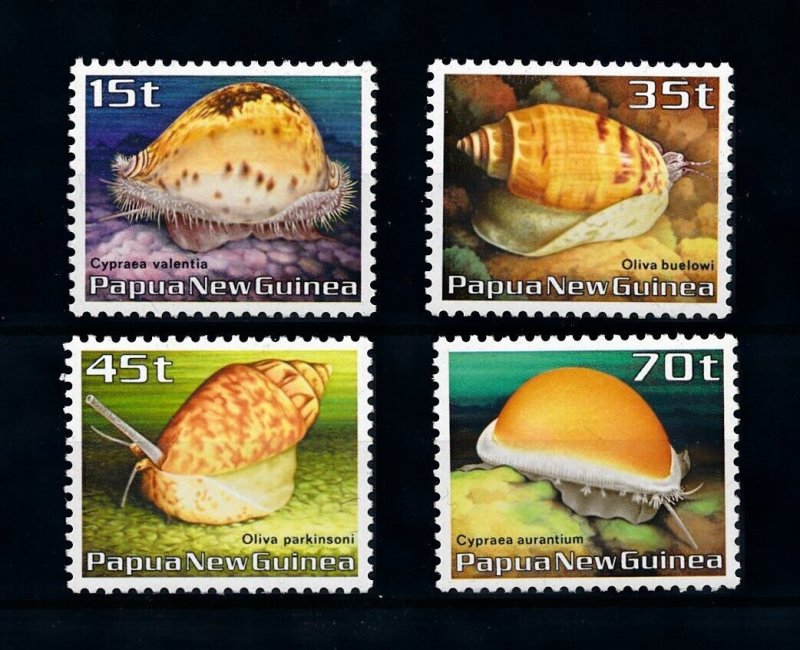 [99374] Papua New Guinea 1986 Marine life seashells sea snails  MNH