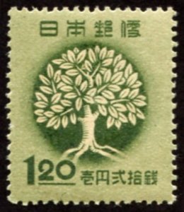 Japan #403  mh - 1948 Forestation Movement - *adhesion or thin*