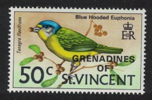 St. Vincent Gren Blue hooded Euphonia Bird ERROR 1974 MNH SG#14var