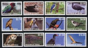 Tonga 2013 Birds #1 definitive perf set of 12 values unmo...