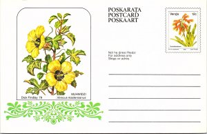 Venda, Government Postal Card, Flowers