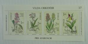 1982 Sweden SC #1419 WILD ORCHIDS MNH SS stamps