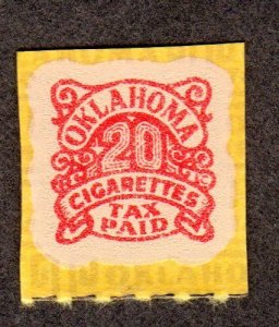 Oklahoma State Revenue, Cigarettes SRS # C47 MNH Lot 230719 -03