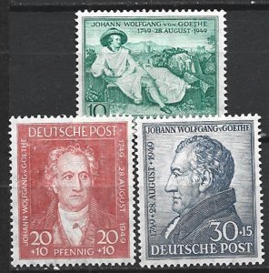 COLLECTION LOT 18430 GERMANY #306-8 MNH 1949 CV+$32