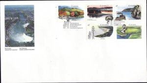 Canada-Sc#1412a-stamps on FDC-Heritage Rivers-1992-