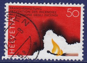 Switzerland - 1984 - Scott #750 - used - Fire Prevention