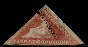 SOUTH AFRICA - Cape of Good Hope QV SG5a, 1d rose, USED. Cat £300.