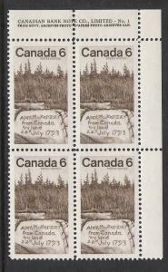 Canada #516 UR PL BL Sir Alexander MacKenzie 6