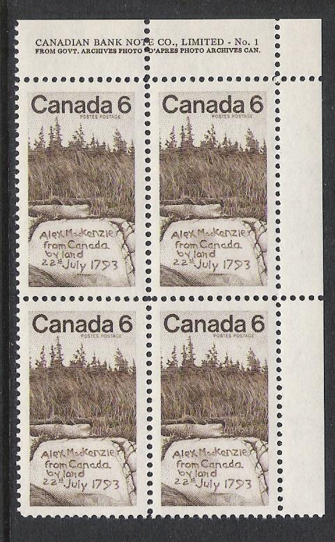 Canada #516 UR PL BL Sir Alexander MacKenzie 6