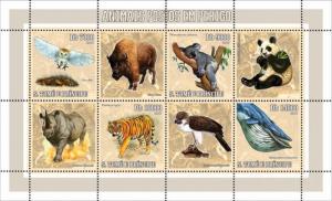 SAO TOME E PRINCIPE 2006 SHEET ENDANGERED ANIMALS PANDA BEARS WILDLIFE st6206a