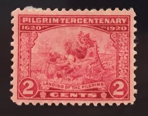 US #549 MHOG F/VF - The Mayflower 1c w/paper stuck on back