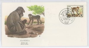 Algeria 872 1988 WWF, Barbary Ape FDC U/A Audubon Soc FDC