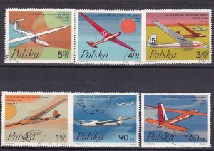 SA08a Poland 1968 World Gliding Championship in Leszno used stamps