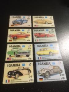 Gambia sc 620-627 MNH cars