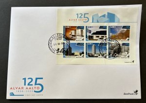 Finland 2023 Alvar Aalto architect USA Germany Italy BeePost white block FDC