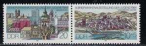 Germany DDR Scott # 2437, 2436, mint nh, se-tenant, WZd612