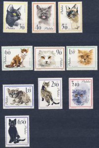 Poland 1964 MNH Stamps Scott 1216-1225 Cats