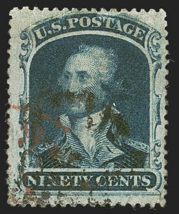 MOMEN: US STAMPS #39 GENUINELY USED PSE CERT