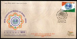 India 2023 Shanghai Cooperation Organization SCO Summit 1v FDC