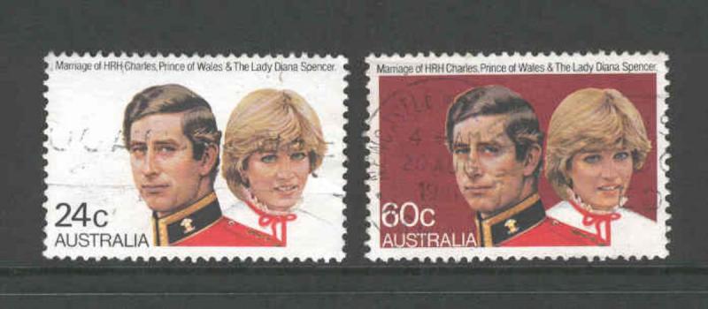 Australia - 1981 - Royal Wedding set of 2 used.