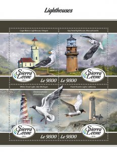 Sierra Leone 2018 MNH Lighthouses White Shoal Point Vicente Light 4v M/S Stamps