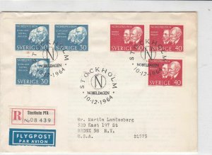 sweden 1964 stamps cover ref 19556