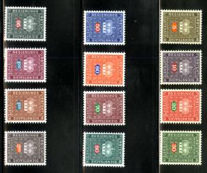 Liechenstein O47-O58 MH SCV $6.20