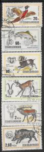 Czechoslovakia #1760-1765 Wildlife  set  (CTO) CV $1.90
