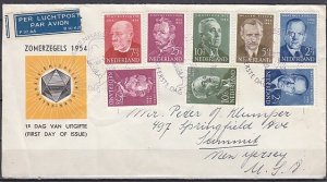 Netherlands, Scott cat. B264-B268. Composer, Personalities. First Day Cover. ^