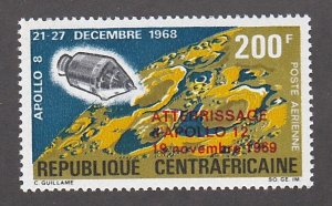 Central Africa # C81, Apollo 8 over Moonscape, Apollo 12 Ovpt.Mint NH, 1/2 Cat.